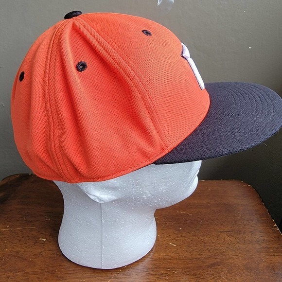PACIFIC HEADWEAR MENS FITTED "G " Logo HAT Cap SIZE 7⅝ Orange Black - Picture 5 of 10